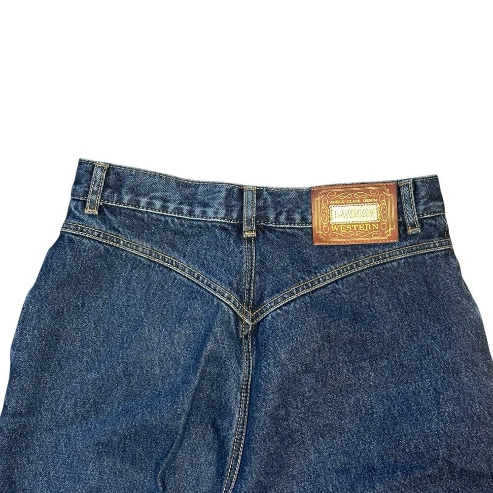 Lawman Women's High Rise Slim Fit Western Blue Denim Jeans - Size 11 ( 28X31 ) - Picture 5 of 9